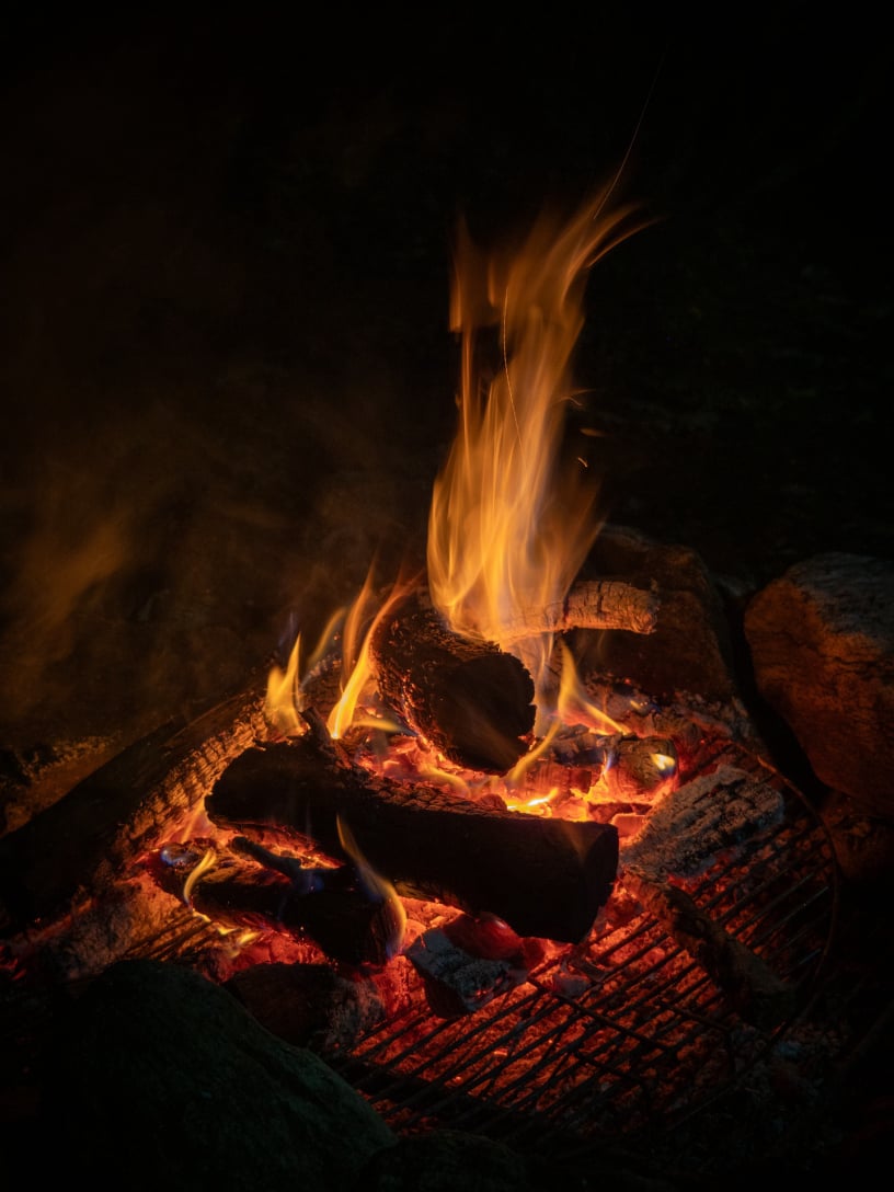 A hot fire
